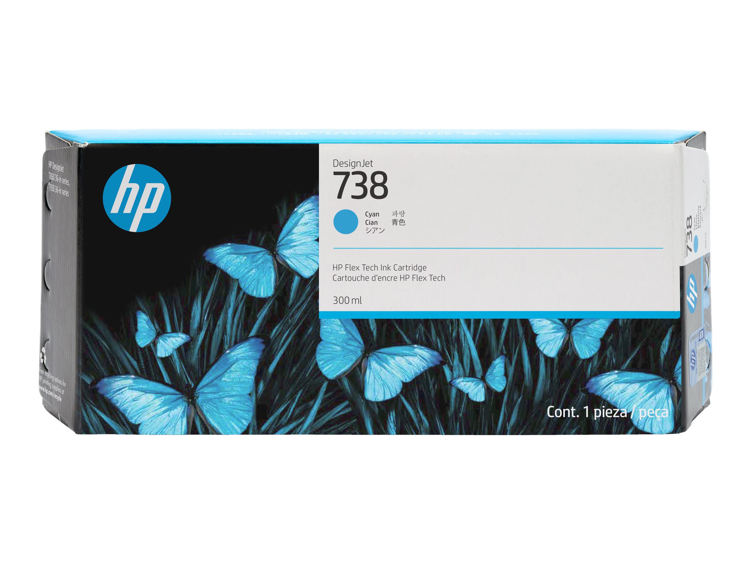 Tinte 676M6A HP DesignJet T850/ 950 cyan