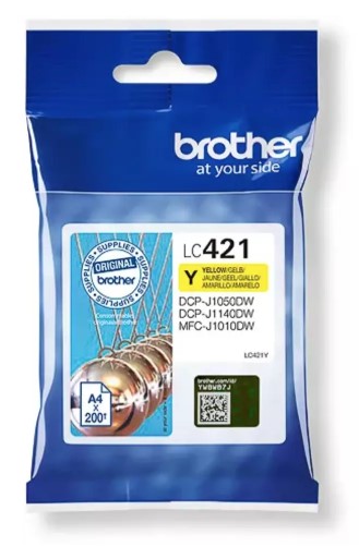 Tinte  LC421Y Brother MFCJ1010DW  yellow